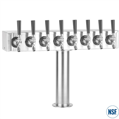 Eight Faucet Stainless Steel "T" Tower