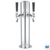 DUAL FAUCET STAINLESS DRAFT ARM W/ ANGLE CAP