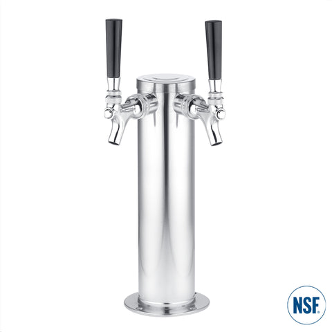 Dual Faucet Stainless Steel Draft Arm