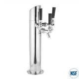 TRIPLE FAUCET STAINLESS STEEL DRAFT ARM W/ ANGLE CAP