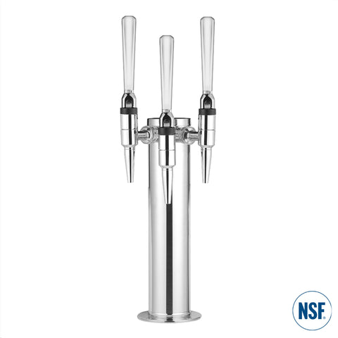 TRIPLE FAUCET STAINLESS STEEL NITRO COLD BREW TOWER W/ ANGLE CAP